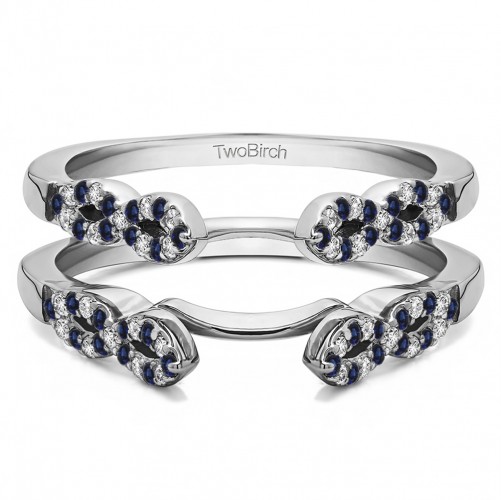 0.38 Ct. Sapphire and Diamond Infinity Ring Guard Enhancer
