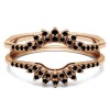 0.2 Ct. Black Stone Contoured Wedding Ring Jacket in Rose Gold