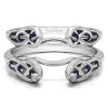 0.24 Ct. Sapphire Infinity Cathedral Celtic ring guard