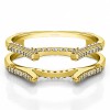 0.42 Ct. Millgrained Cathedral Ring Guard