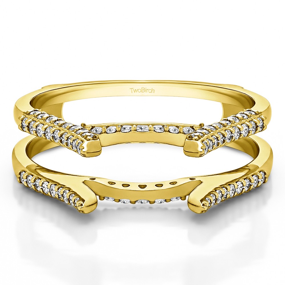 0.42 Ct. Millgrained Cathedral Ring Guard
