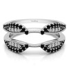 0.56 Ct. Black and White Stone Cathedral Infinity Ring Guard Enhancer
