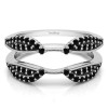 0.56 Ct. Black Stone Cathedral Infinity Ring Guard Enhancer