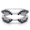 0.56 Ct. Sapphire and Diamond Cathedral Infinity Ring Guard Enhancer