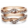 0.57 Ct. Criss Cross Infinity Ring Guard Enhancer in Rose Gold