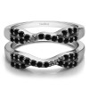 0.51 Ct. Black Stone Infinity Cross Ring Guard