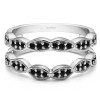 0.3 Ct. Black Stone Vintage Stacking Guard Enhancer