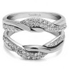 0.54 Ct. Bypass Shared Prong Engagement Ring Guard