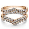 0.66 Ct. Double Row Criss Cross Ring Guard Enhancer