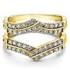 0.66 Ct. Double Row Criss Cross Ring Guard Enhancer