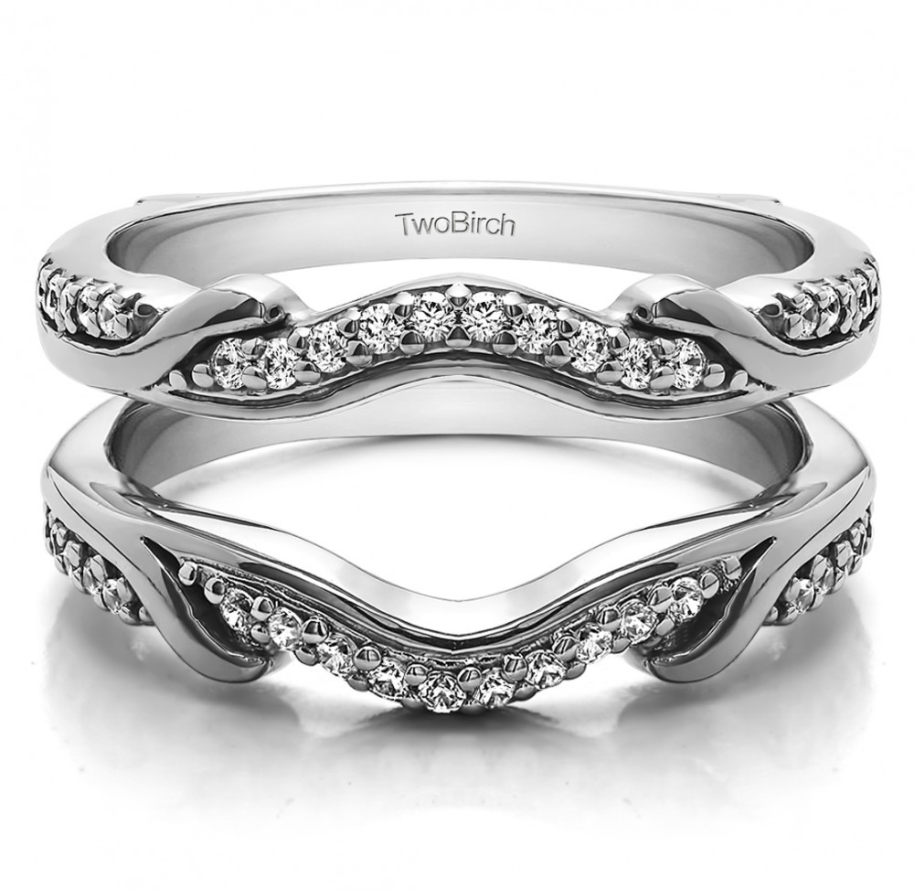 0.26 Ct. Contoured Leaf Wedding Ring Jacket