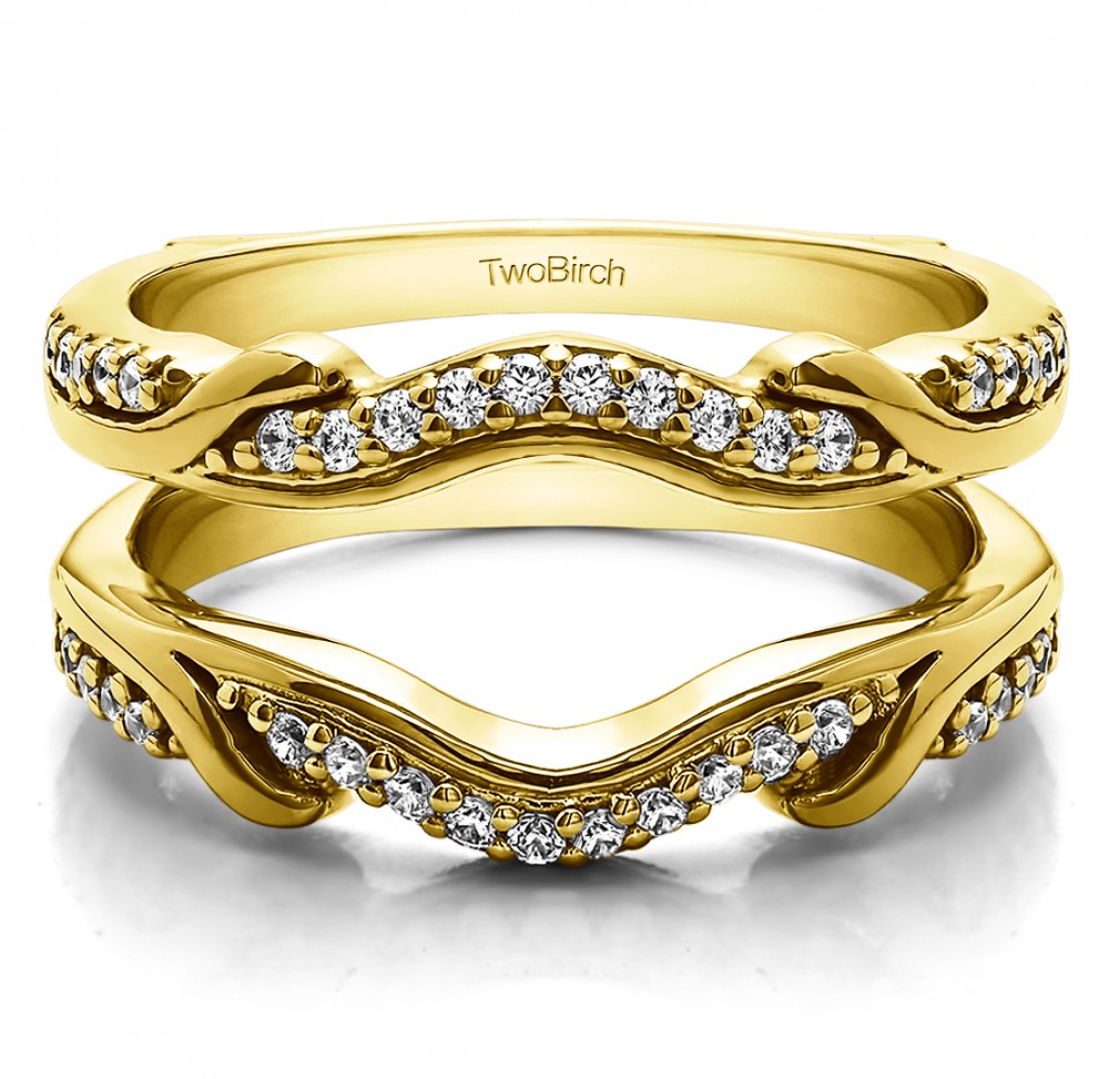0.26 Ct. Contoured Leaf Wedding Ring Jacket