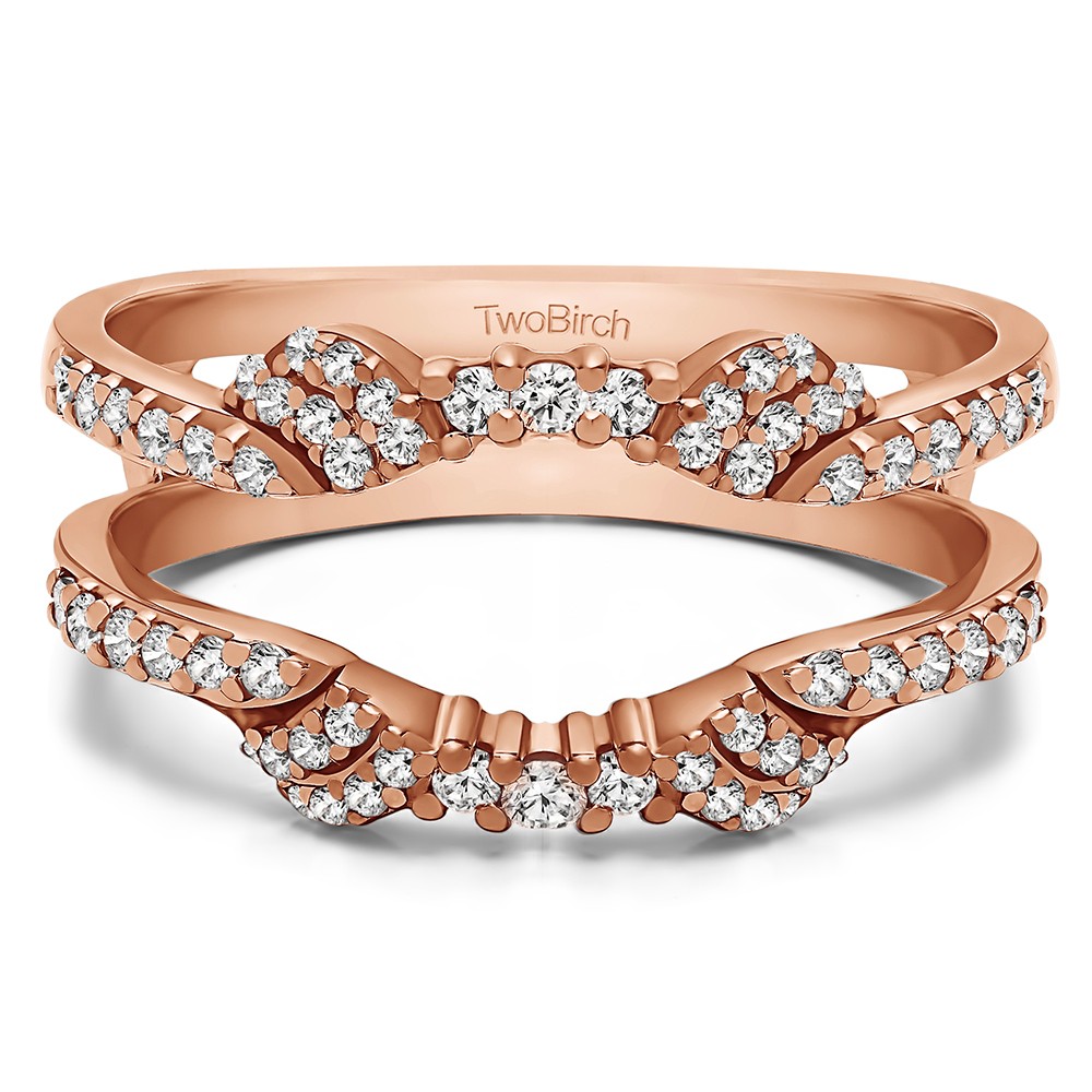 0.47 Ct. Shared Prong Open Halo Ring Guard Enhancer