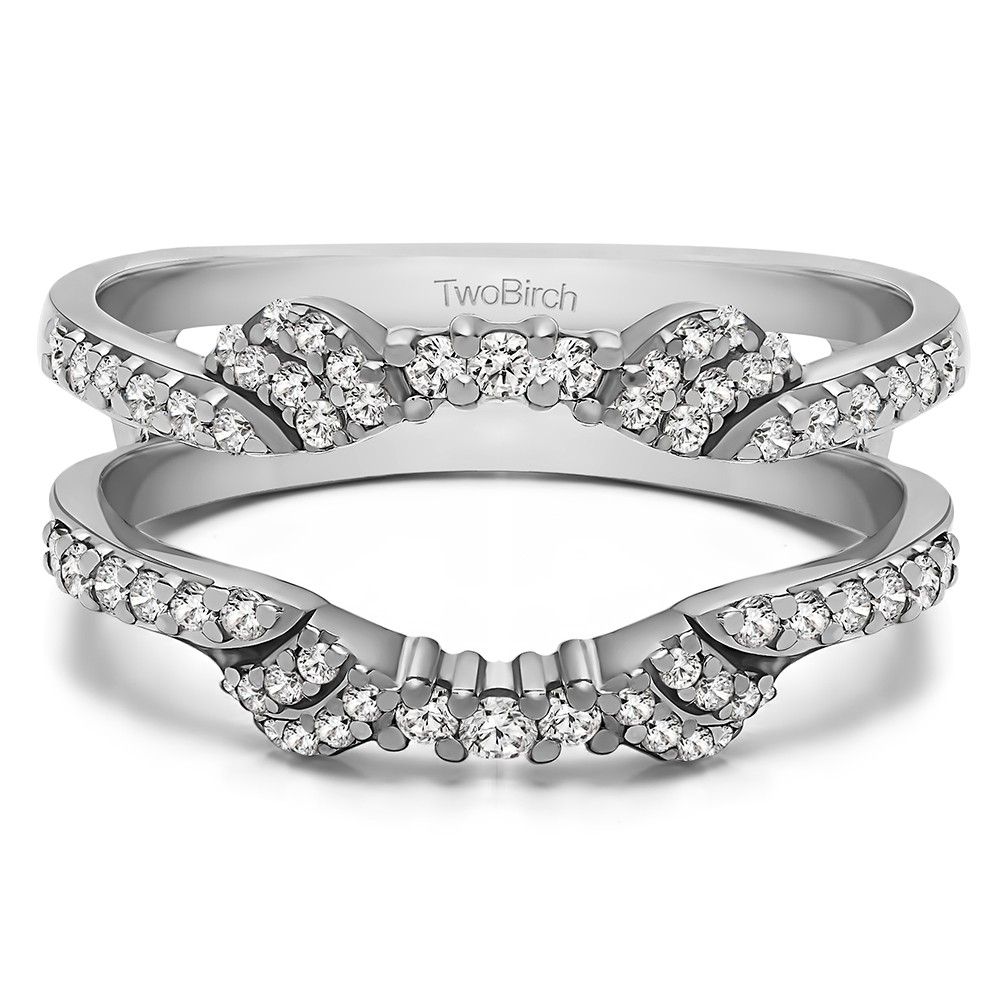 0.47 Ct. Shared Prong Open Halo Ring Guard Enhancer