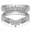 0.51 Ct. Double Shared Prong Curved Ring Guard Enhancer
