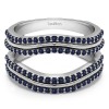 0.75 Ct. Sapphire Double Row Wedding Ring Guard Enhancer
