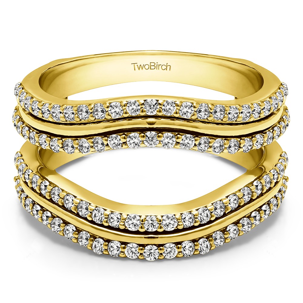 0.75 Ct. Double Row Wedding Ring Guard Enhancer
