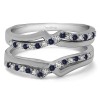 0.34 Ct. Sapphire and Diamond Criss Cross Ring Guard Enhancer