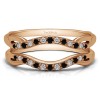 0.23 Ct. Black and White Stone Contour Ring Jacket in Rose Gold