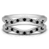 0.23 Ct. Black and White Stone Contour Ring Jacket