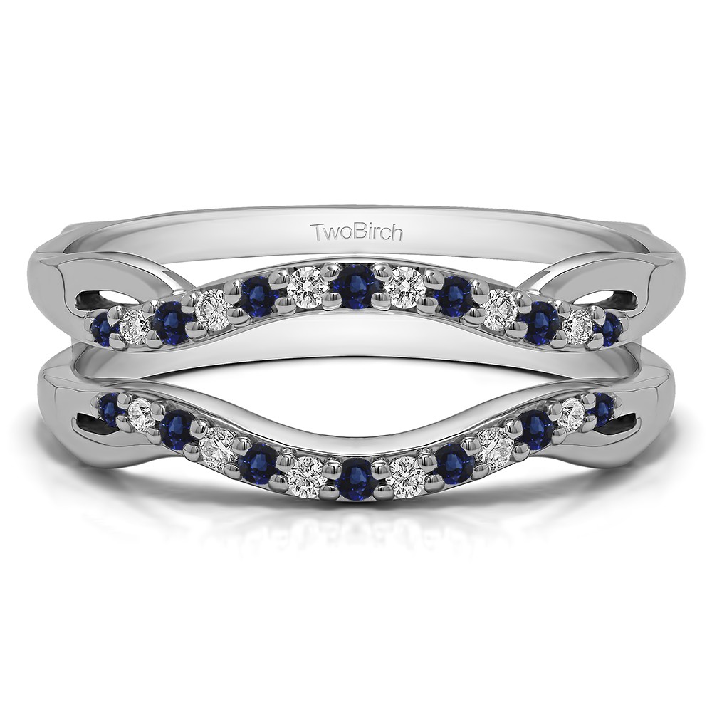 0.23 Ct. Sapphire and Diamond Contour Ring Jacket