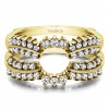 1.15 Ct. Double Row Prong Halo Ring Guard Enhancer