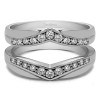 0.51 Ct. Graduated Chevron Wedding Ring Guard