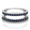 0.36 Ct. Sapphire Double Shared Prong Straight Ring Guard