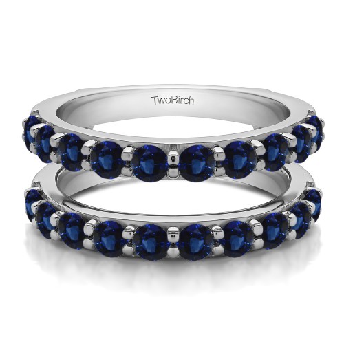 1.5 Ct. Sapphire Straight Shared Prong Ring Jacket