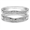 0.54 Ct. Princess Cut Channel Set Ring Guard