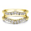 0.71 Ct. Vintage Ring Guard with Filigree Designs in Yellow Gold