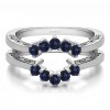 0.5 Ct. Sapphire Filigree Vintage Halo Ring Guard
