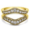 0.75 Ct. Vintage Filigree and Milgrained Contour Ring Guard in Yellow Gold