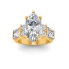 4 Ct Marquise Moissanite Wide Band Engagement Ring