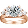 0.5 Ct. Shared Prong Set Six Stone Ring Wrap in Rose Gold