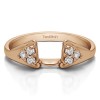 0.15 Ct. Six Stone Prong Set Cluster Ring Wrap Enhancer in Rose Gold