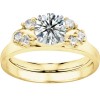 0.15 Ct. Bypass Shared Prong Six Stone Ring Wrap in Yellow Gold
