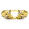0.15 Ct. Bypass Shared Prong Six Stone Ring Wrap in Yellow Gold