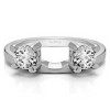 1 Ct. Two Stone Round Ring Wrap Enhancer