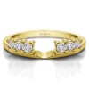 0.25 Ct. Double Shared Prong Graduated Six Stone Ring Wrap in Yellow Gold