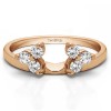0.24 Ct. Three Stone Cluster Ring Wrap Enhancer  in Rose Gold