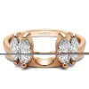 0.32 Ct. Graduated Marquise Solitaire Enhancer Ring Wrap in Rose Gold