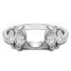 0.32 Ct. Graduated Marquise Solitaire Enhancer Ring Wrap
