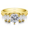 0.32 Ct. Graduated Marquise Solitaire Enhancer Ring Wrap in Yellow Gold