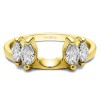 0.32 Ct. Graduated Marquise Solitaire Enhancer Ring Wrap in Yellow Gold