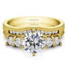 0.5 Ct. Four Stone Solitaire Anniversary Ring Wrap Enhancer in Yellow Gold