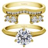 0.73 Ct. Four Stone Solitaire Anniversary Ring Wrap Enhancer in Yellow Gold