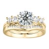 0.73 Ct. Four Stone Solitaire Anniversary Ring Wrap Enhancer in Yellow Gold