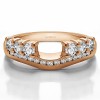 0.49 Ct. Six Stone Anniversary Ring Wrap with Channel Set Band in Rose Gold