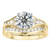0.76 Ct. Round Channel Set Curved Anniversary Ring Wrap with Round  in Yellow Gold